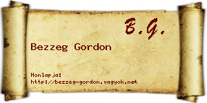 Bezzeg Gordon névjegykártya